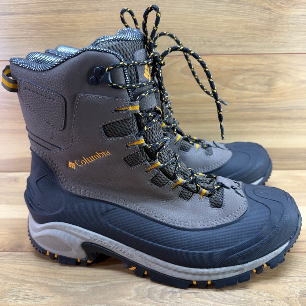 Columbia Bugaboot III Arctic Omni Heat Mens Boot 12 Gray Black Snow Waterproof